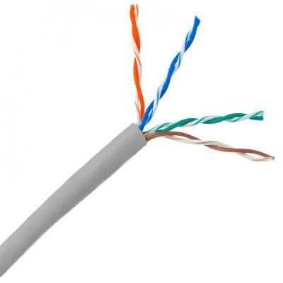 Essential CAT5 UV Outdoor Ethernet Cable 305m Black CCA SF/TP Roll | CAT5U-305-GEN