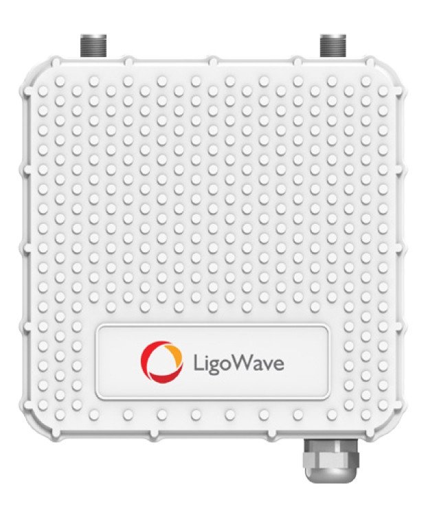 Ligowave PTMP RapidFire 600 Mbps Carrier Subscriber Unit with N-Type connectors.