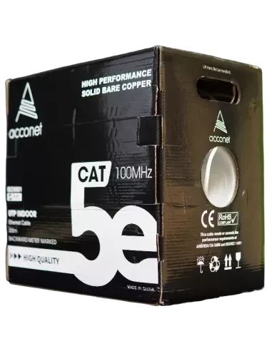 Acconet CAT5e Indoor Ethernet Cable 305m White CCA UTP Pull Box | CAT5-305