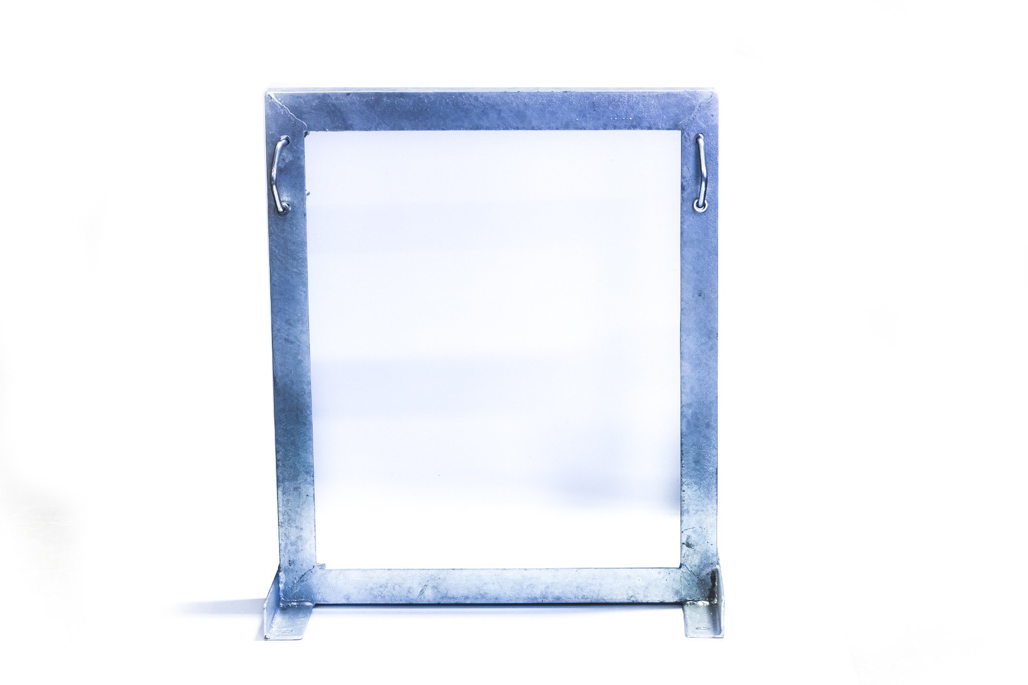 Square Wall Mount Brackets, 400mm Offset, 32-60mm, Two Clamp, Galvanised