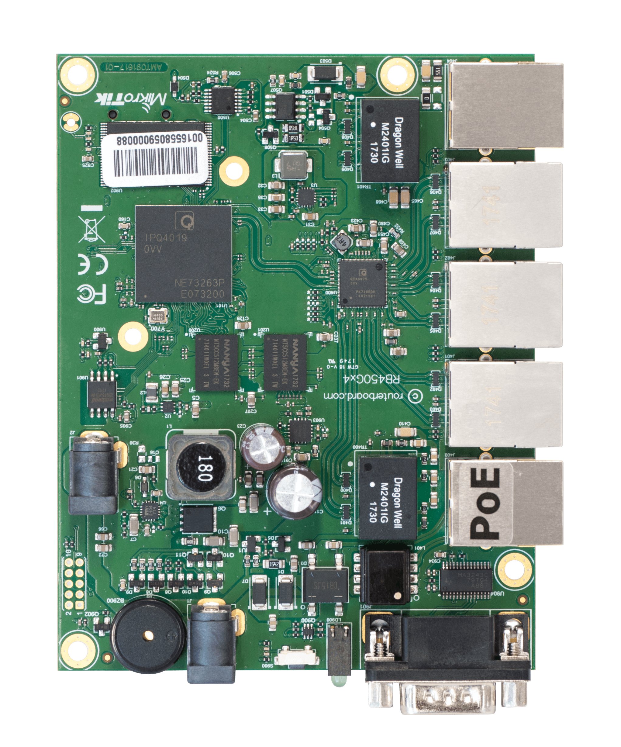 MikroTik RouterBOARD 450Gx4 with 5 GB LAN ports and 1 microSD slots *No Enclosure